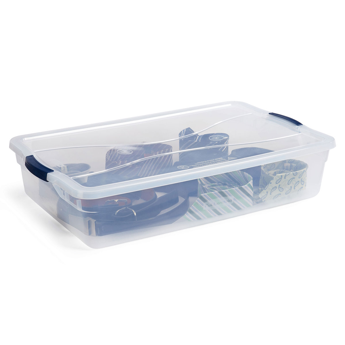 Rubbermaid Cleverstore Clear 41 Qt Plastic Storage Bins with Lids, 4-Pack
